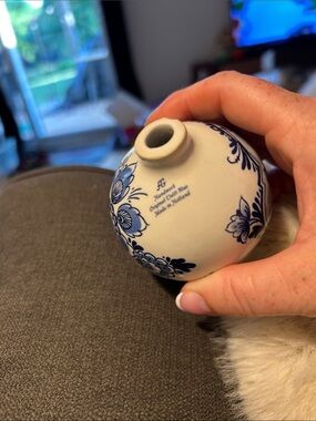 Handpainted Delft Blue Bud Vase - Made in Holland